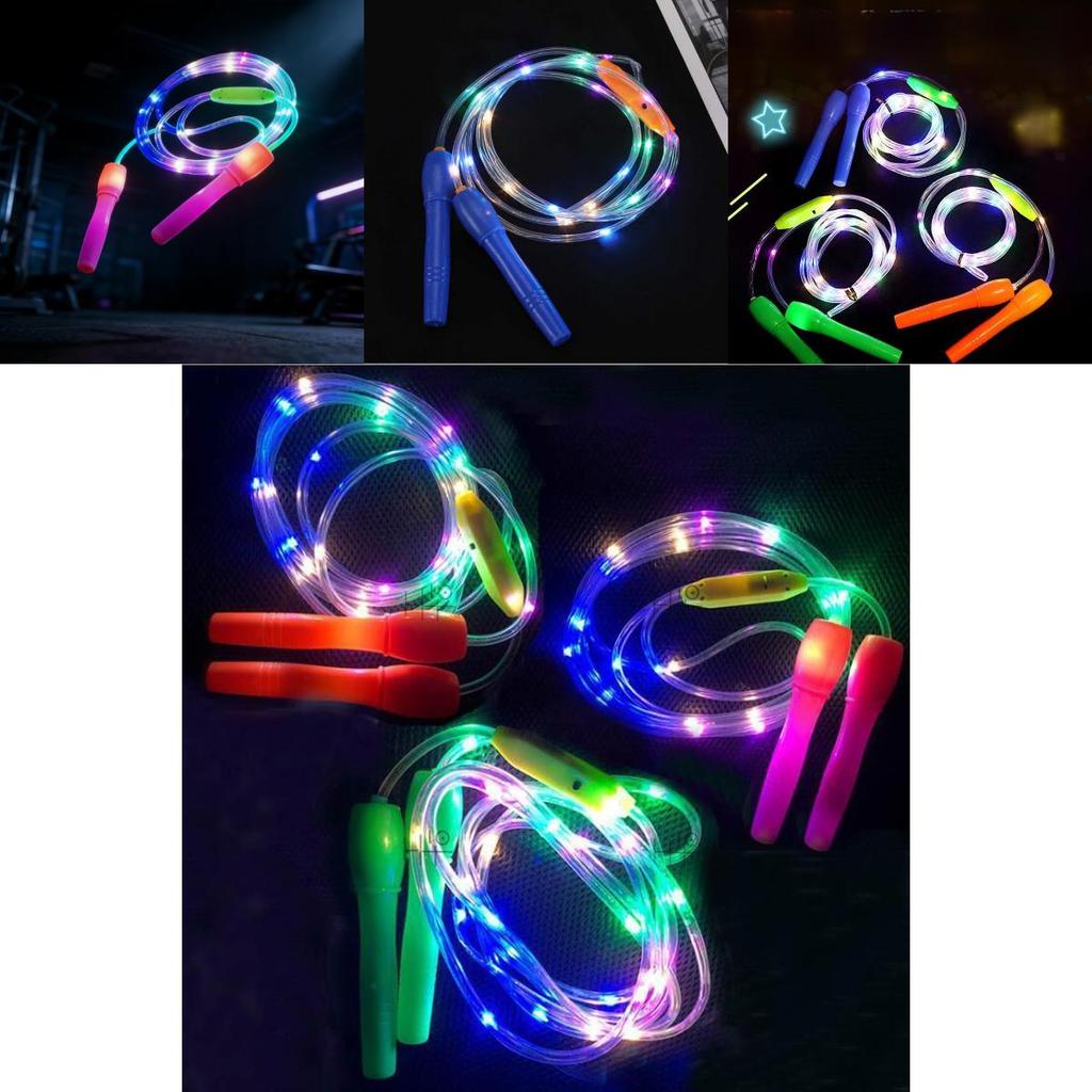 Neon Fluorescent Jump Rope For Fat Burning And Cardio Workouts With Nightlight Effect For All Ages