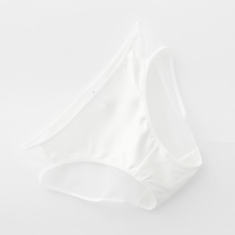 Premium Satinsilke Fransk BH - Blank, Uten spiler, Tynn cup, High-end morbærsilke