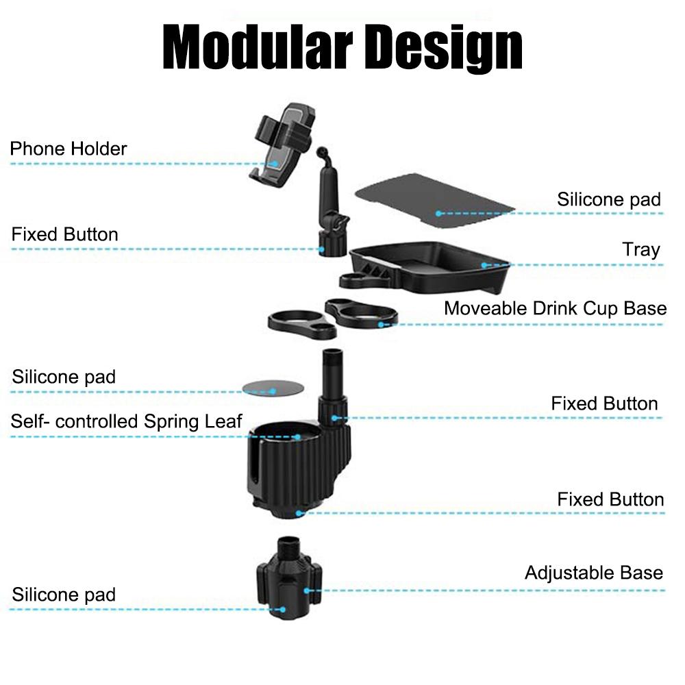 Phone Holder Stand Car Accesories Car Cup Holder 360 Degree Rotation Drink Holder Car Food Table Car Tray Table
