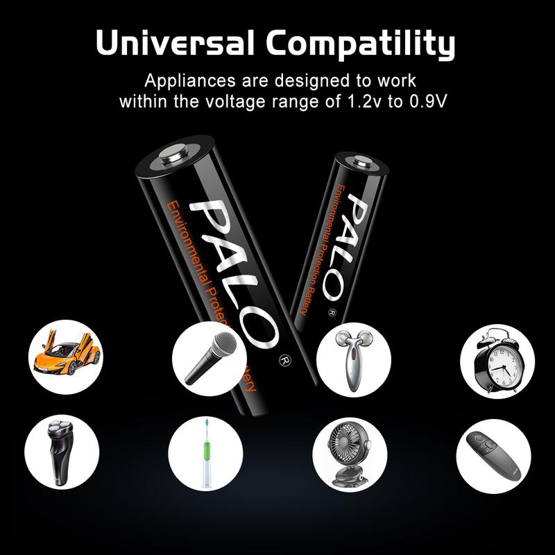 PALO 3000mAh Battery 1.2V AA 2A Ni-MH NiMH Rechargeable Battery for Camera Toy Car 100% Original Low Self Discharge AA Batteries