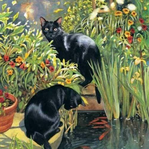 DIY Diamond Mosaic Cat Wall Art Diamond Painting Animal Picture Rhinestones Mosaic Kits Bead Embroidery