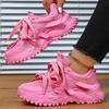 Pink Platform Sneakers for Women Casual Shoes Chunky Women Sneakers Breathable Mesh Women's Shoes Thick Sole Sports Sneakers