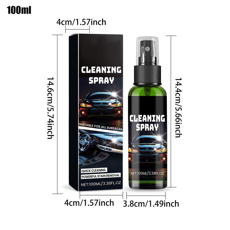 Automotive Interior Cleaner Spray Výkonný čisticí sprej na interiér auta 100 ml Vozidla Jemný čisticí prostředek na kůži