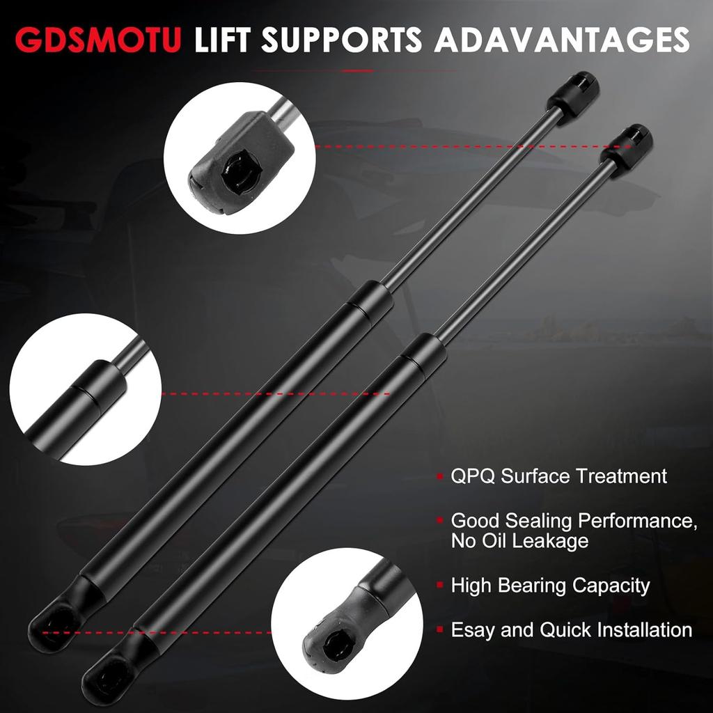 Front Hood Lift Supports Struts Shocks Gas Springs Replacement Parts Compatible with 6478 for 2009-2014 for Nissan Maxima