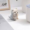 Simple Animal Art Gift 3D Printed Pomeranian Figurine Lifelike Dog Model Statue Collectible Desktop Tabletop Decorative Desk Ornament Home