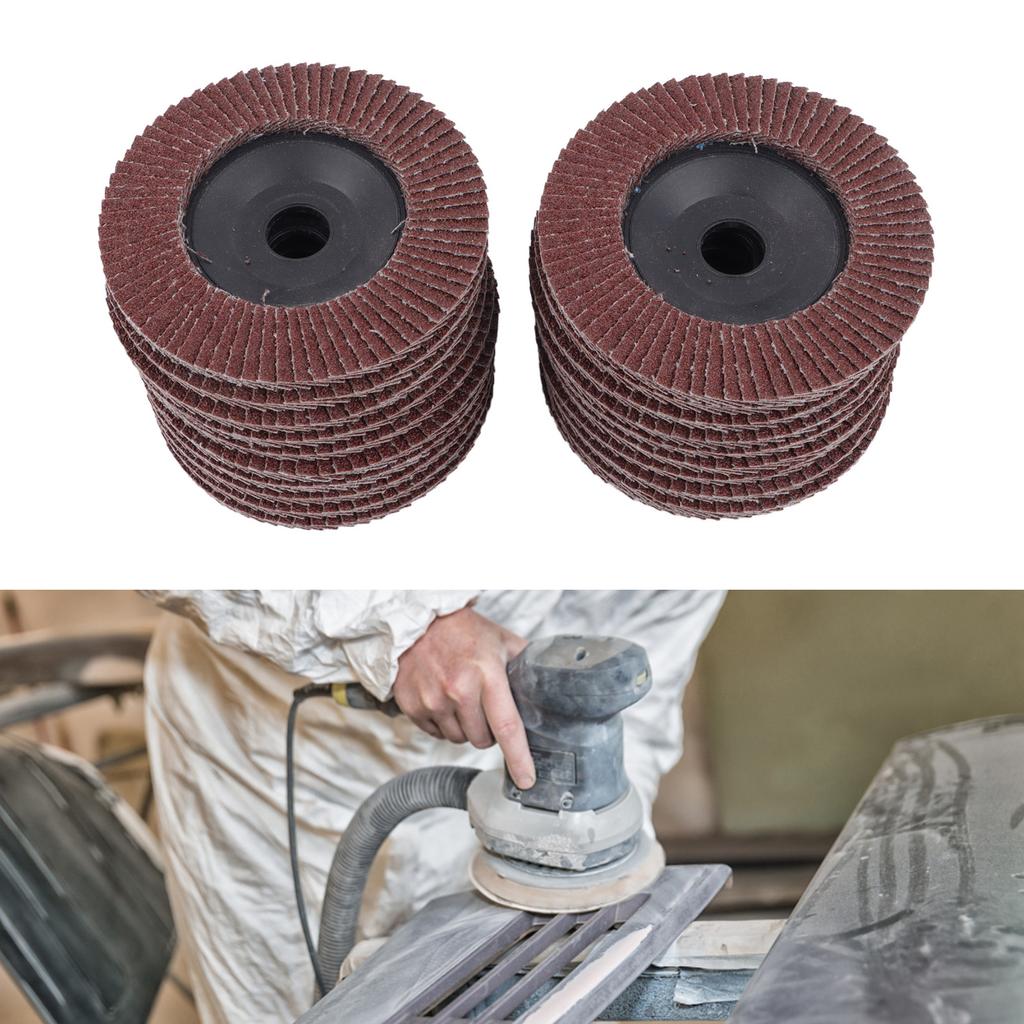 20PCS Sandpaper Flap Discs 80 Grit 100x16mm Flat Flap Discs Abrasive Grinding Wheel Flap Discs Set Flat Flap Discs Grinding Disc