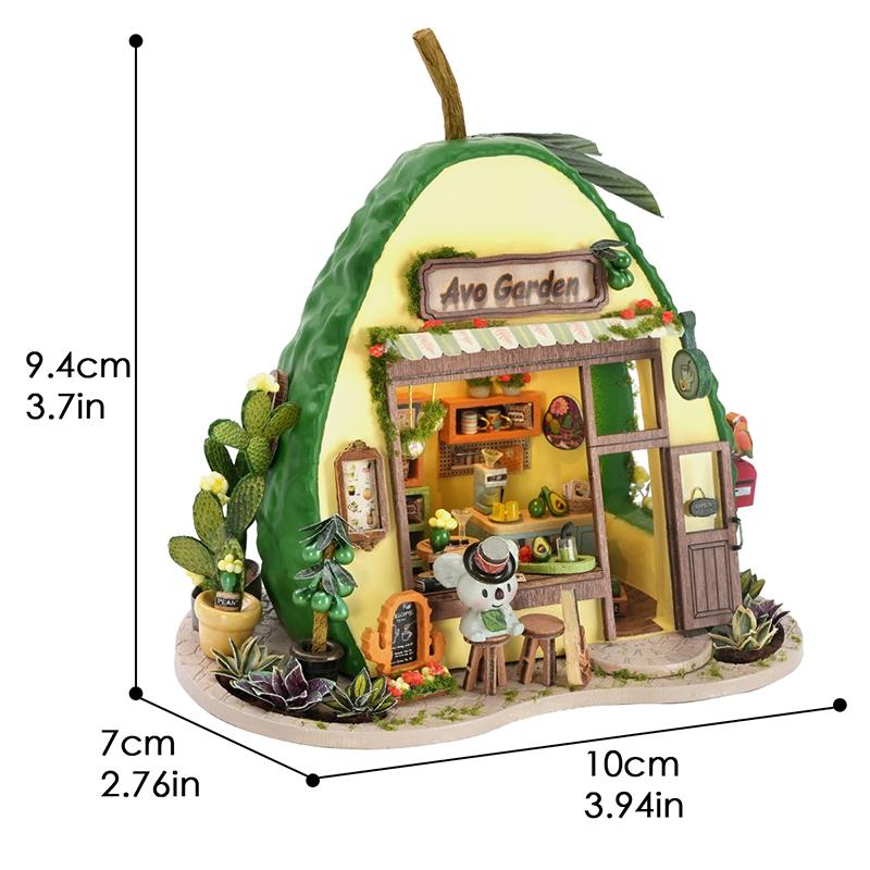 DIY Miniature Dollhouse Kit Handmade3D Wooden Puzzle Assembly Model Doll House with LED Home Decor for Friends Birthday Gifts