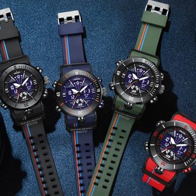 Alloy Military Style Watch Night Glow Waterproof Dual Display Quartz Electronic Watch Outdoor Tactical Men's