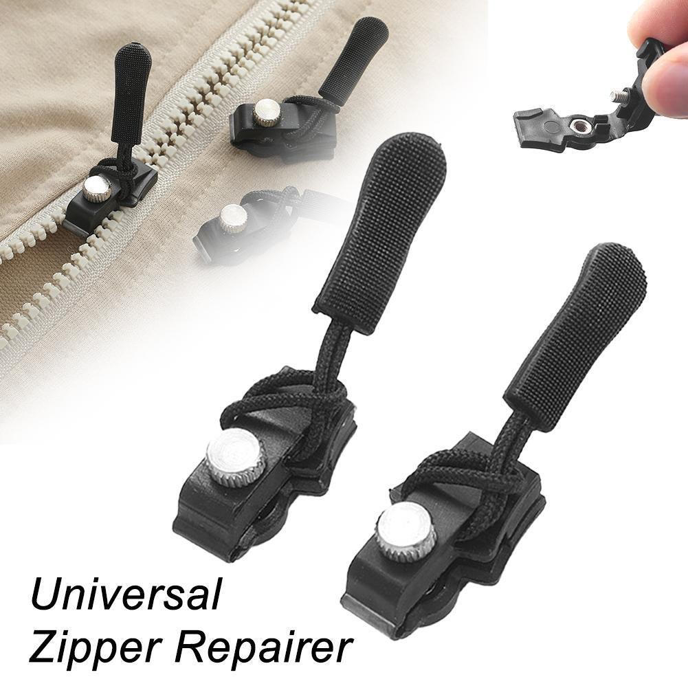 Universal Zipper Repair Kit Quick Instant Detachable Zipper Head Replacement Zipper Slider Pull for Jacket Bags Coat Free Sewing
