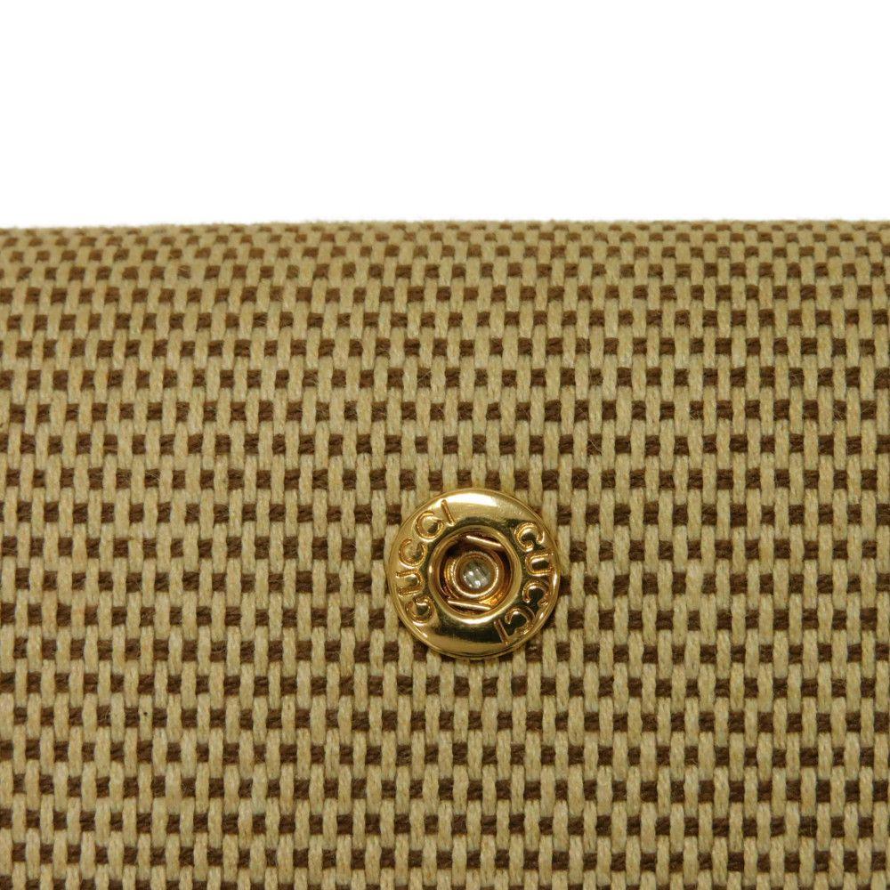 Used 9539 Horsebit 1955 Small Wallet 621891 H58AG 2599 7941 Navy Excellent Condition Japan Limited Canvas Beige Unisex