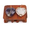 Ancient Red Copper Hand-Wound Peach Heart Natural Stone Heart-Shaped Powder Crystal Tree Of Life Necklace N519
