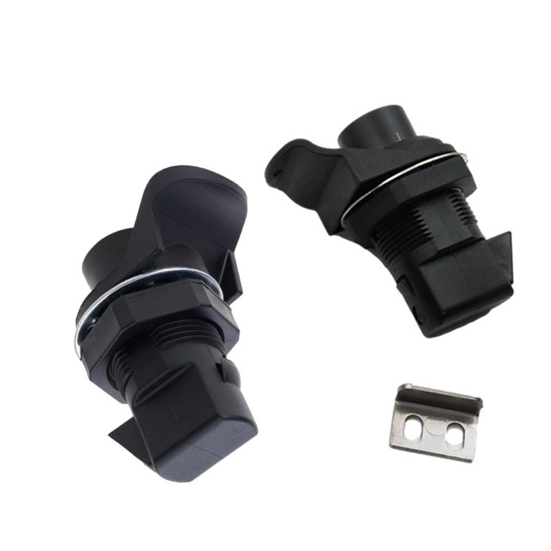 Plastic Press To Open Latches Elegant Black Push Button Lock Simple Installation Suitable for Boat Cabinets & Doors