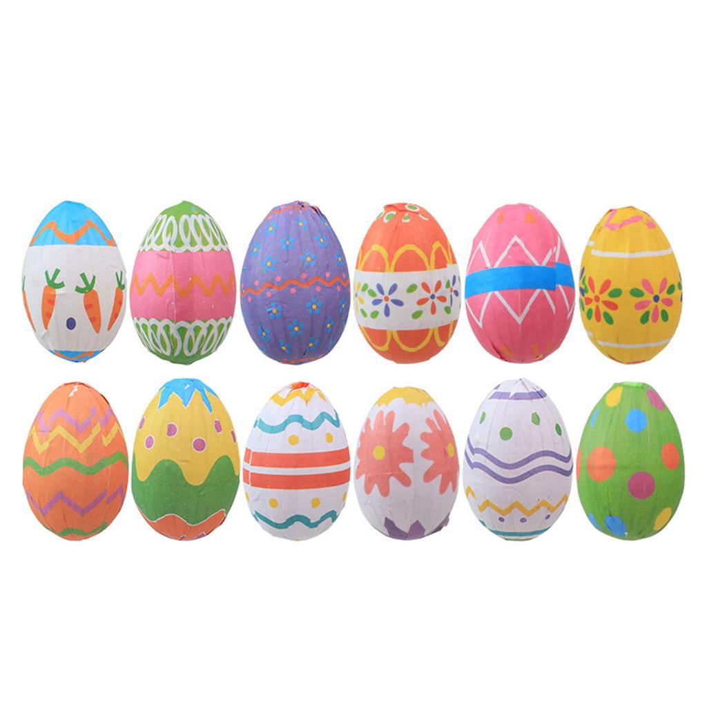 6pcs Easter Colorful Eggs Decoration Hanging Ornaments for Easter Tree Spring Party Supplies Home DIY Craft Kid Toy Gift