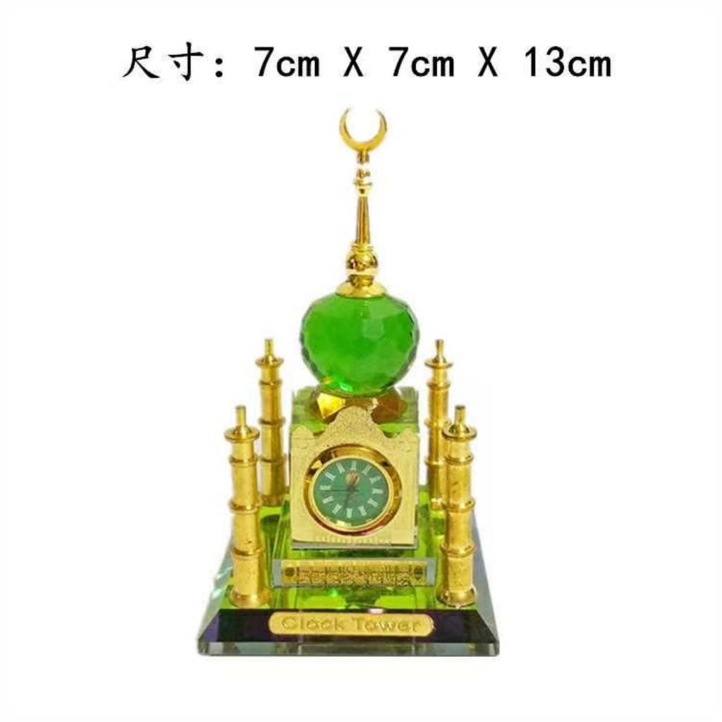Kristallglas Kaaba Skulptur für Muslimische Heimdekoration Ramadan Dekor Ornamente Harz Handwerk Dekorative Geschenke und Schmuckstücke