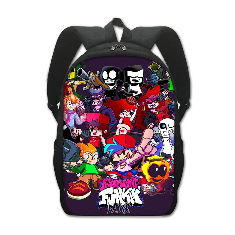 Stylish Friday Night Funkin Backpack For Cartoon Game Fans With Adjustable Straps