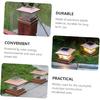 Solar Powered Garden Light Pillar Light Outdoor Decorative Lamp for Courtyard