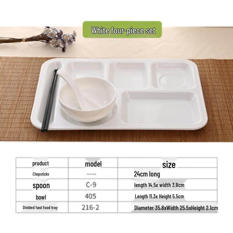 

Commercial Melamine Divided Rectangular Meal Plate