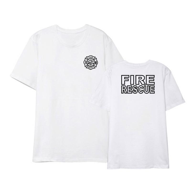 Koszulka Straż Pożarna Krzyż Maltański Straż Pożarna Kobiety Mężczyźni Odzież Krótki Rękaw Bluzki Graficzna Koszulka Topy
