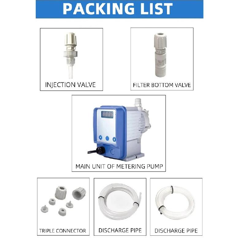 Electromagnetic Diaphragm Metering Pump 1-20L/H Dosing Pump for Acidic Chemicals Chlorine Water Treatment Precision Dosing Pump