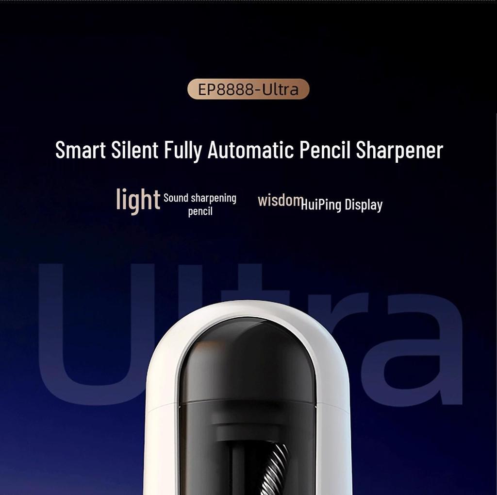 Silent Intelligent AI Electric Pencil Sharpener for Students - Large Caliber & Fully Automatic