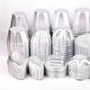 10pcs/lot Various Design Fluted Edge Wavy Flower Cup Boat Round Shape Aluminium Tart Mould Jelly Pudding Cup Cupcake Mold Baking