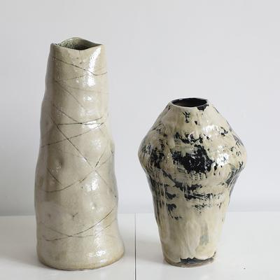 Nowa chińska moda narodowa ceramiczny wazon wazon z ceramiki szorstkiej aranżacja kwiatów retro nostalgia ręcznie robiony dekoracja hotelowa Zen