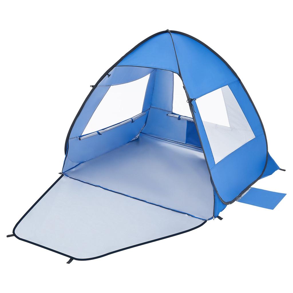 VEVOR Beach Tent Sun Shelter for 2 Person, UPF 50+ Protection, Portable Sun Shade Canopy with Carrying Bag & Sand Pockets