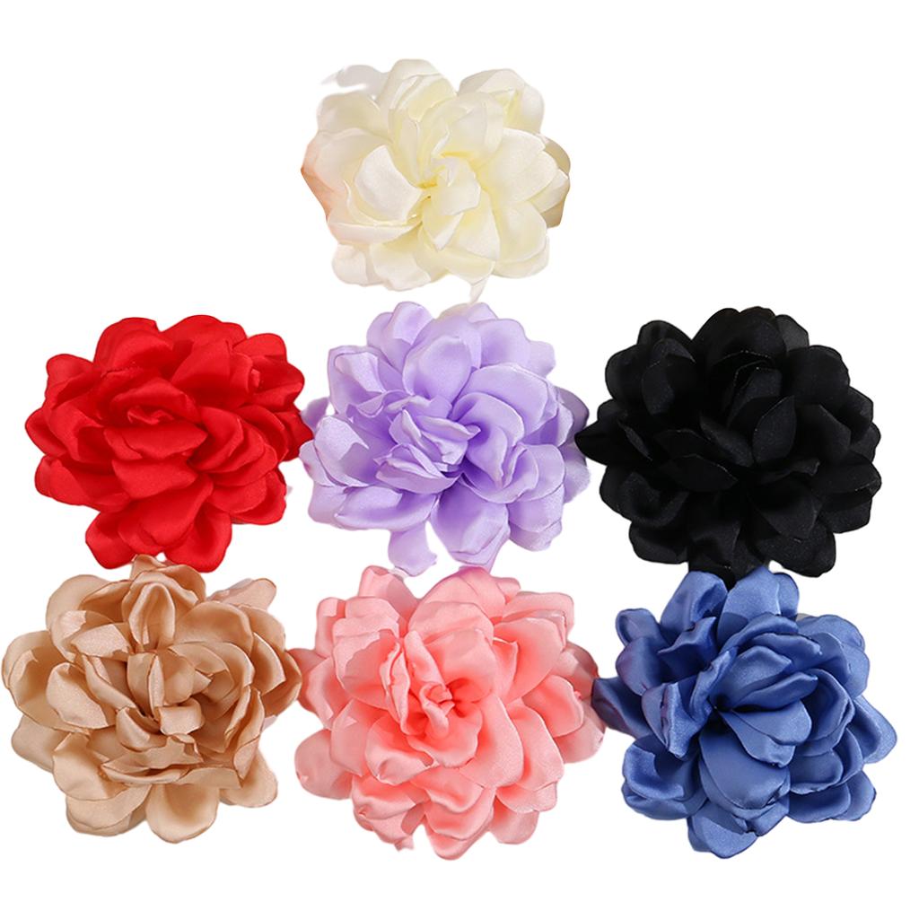 Delicate Camellia Accessories Multi Layered Fabric Flower Hair/Clothes Embellishments Craft Supplies for DIY Enthusiasts