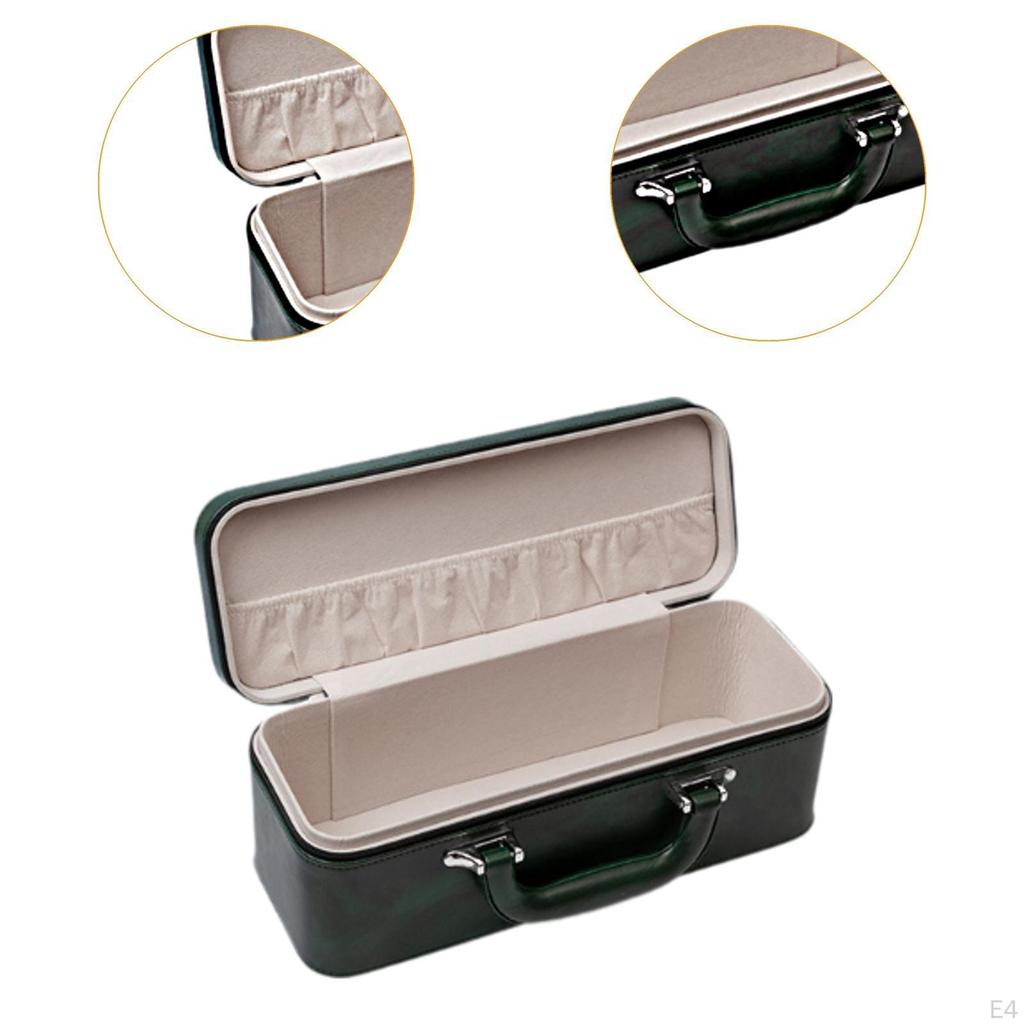 Jewelry Storage Box Bracelets Display Holder with Handle Elegant Spacious Necklace Bracelet Case