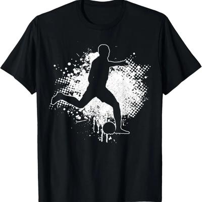 Soccer Player Sports Vintage Men Boys Soccer T-Shirt