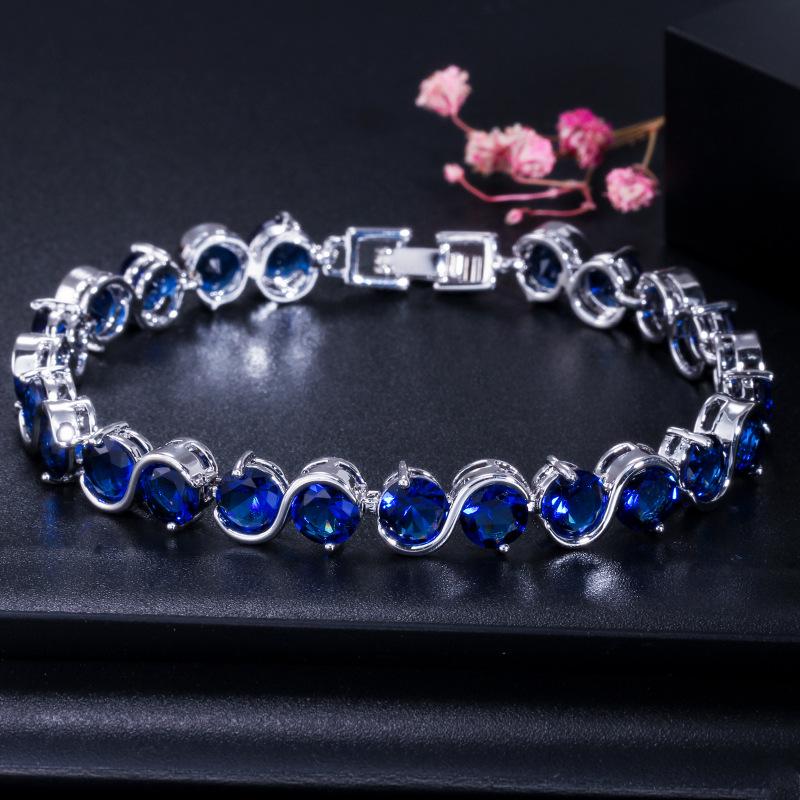Mehrfarbig optional, Zirkonarmband, Beliebtes Schmuckarmband Handschmuck
