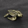 Antique Brass Turtle Figurine Solid Copper Office Desk Decor Cross-Border Craft Collectible with Engraving Metal Casting