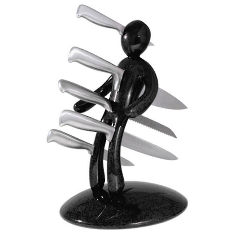 Stainless Steel Cutter Blocks Set for Kitchen 5-Piece Novelty Human Body Shape Unique Holder Cutter Shelf