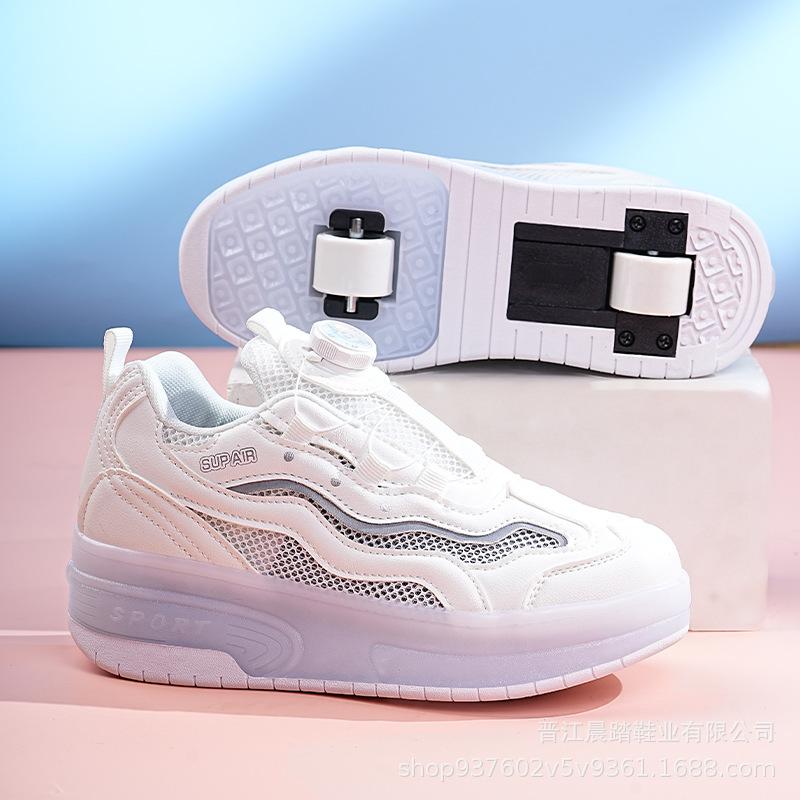 

Обувь Runaway для мальчиков и девочек, обувь для зарядки Flash Pulley, студенческие двухколесные коньки с переключателем 36