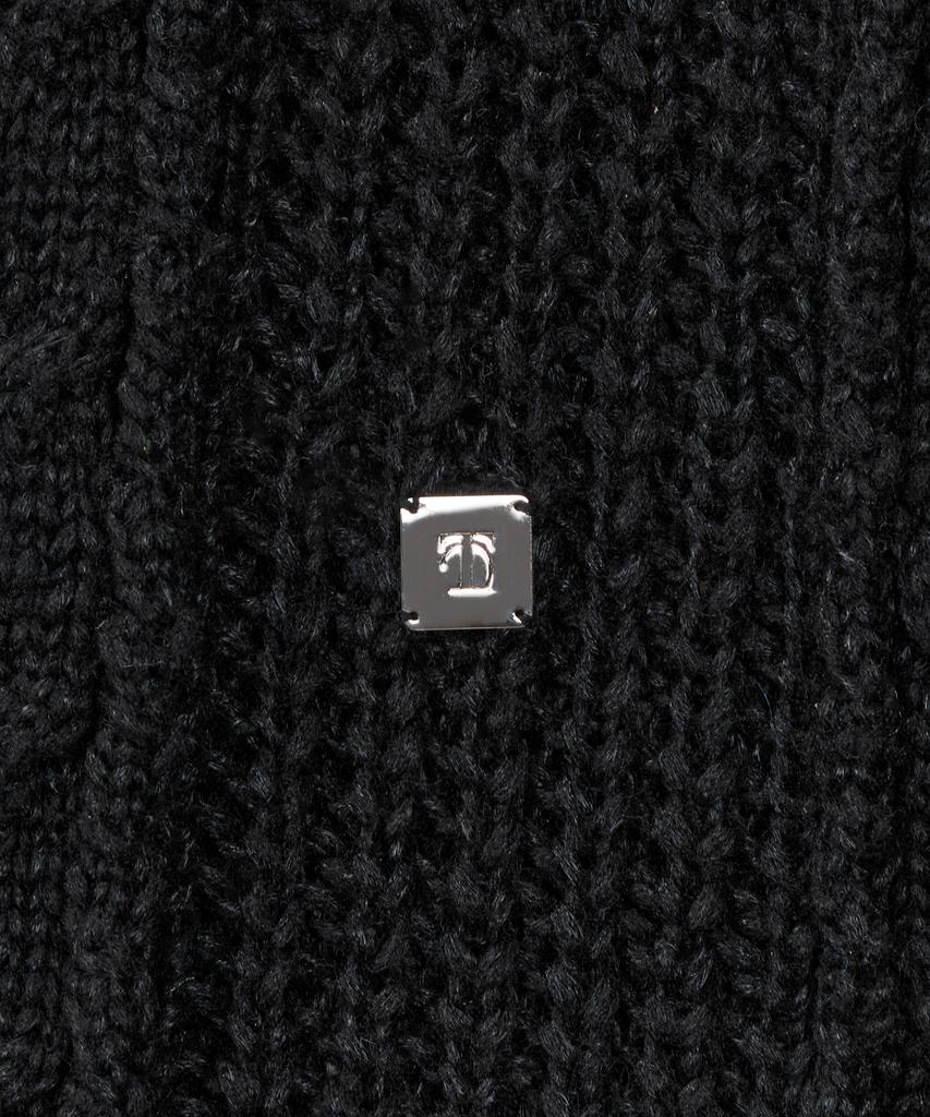 Teulimingbeodeu Wool Damage Tassel Knit Set-Up Pullover [ Black ]