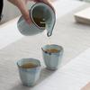 Nanshan Xiansheng Blue & White Hand-Painted Octagonal Tea Cup