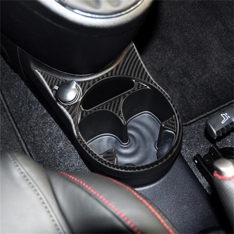 Black Car Interior Decoration Protection Carbon Fiber Sticker For Fiat 500 2012-2015 With Navigation System
