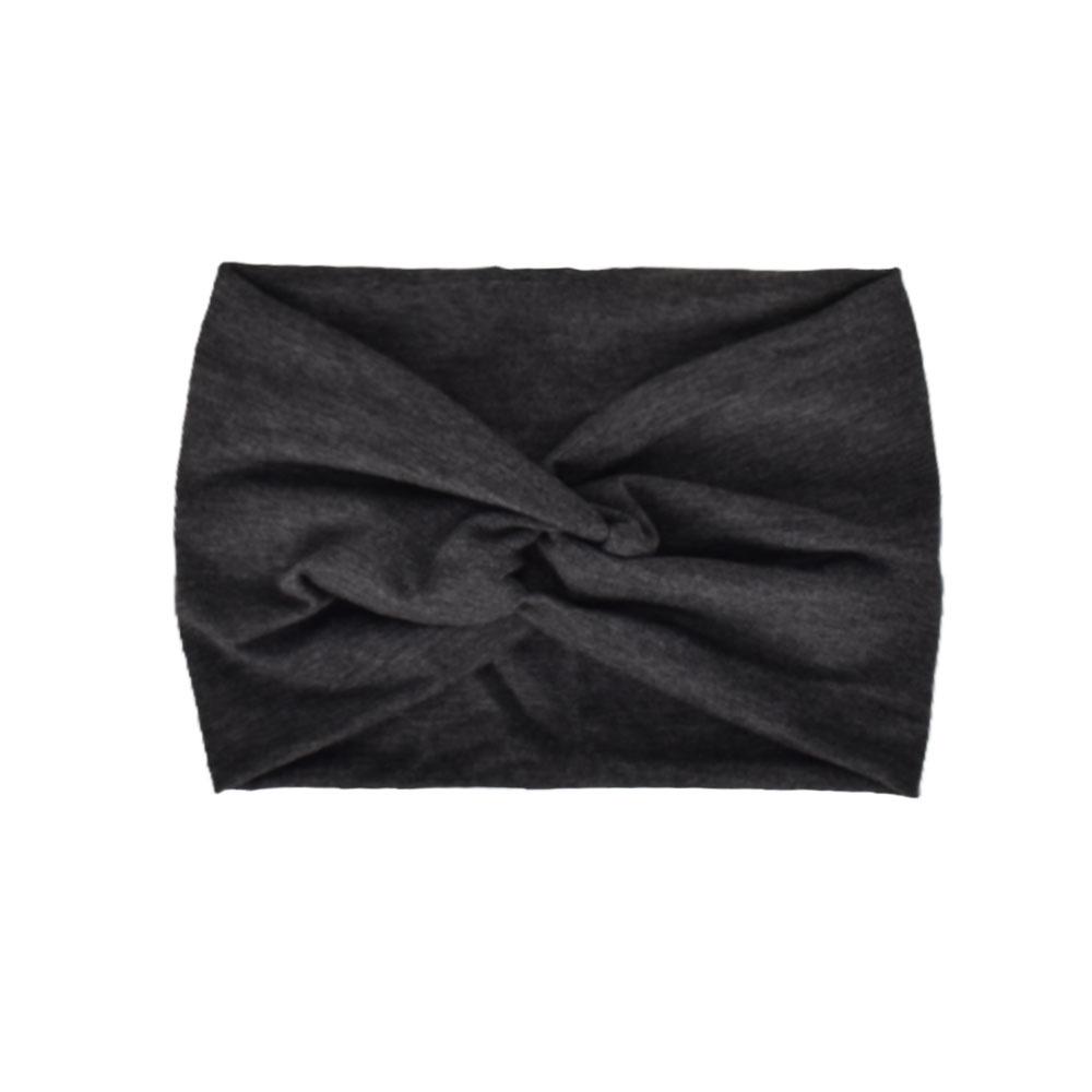 Faixa de cabeça elástica de ioga boêmia europeia e americana – acessório esportivo de cabelo com estampa cruzada de aba larga para mulheres