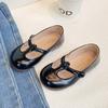 Children Casual Shoes T-tied Girls Leather Shoes Fashion Retro Princess Baby Ballet Dance Shoes Kids Girl School Footwear G06201