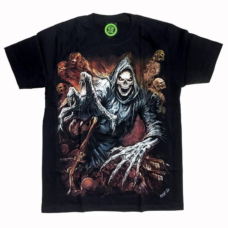 Grim Reaper Cotton TShirt Gothic Punk Unisex Fitness Muscle Black M