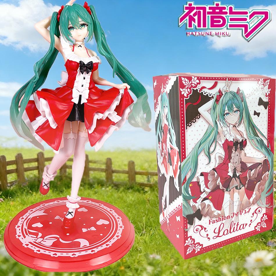 Sale Hatsune Miku Anime Figure Toys Cute Anime MIKU Standing Position PVC Action Figurine Kawaii Cartoon Model Doll