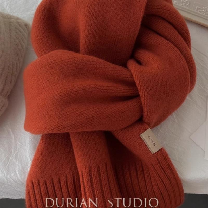 100 pure wool scarves~ Selected wool thickened and enlarged warm knitted scarves versatile men's and women's scarves