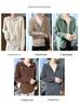 2025 Women's Thick Wool Hooded Cardigan - Autumn/Winter Knit Sweater Coat, Loose & Cozy