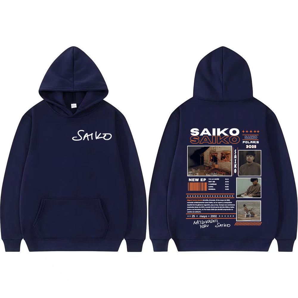 Rapper SAIKO POLARIS Album Tour 2025 Merch Hoodies Men's Clothing Oversized Hoodie Streetwear Gothic Long Sleeve Sweatshirt Tops