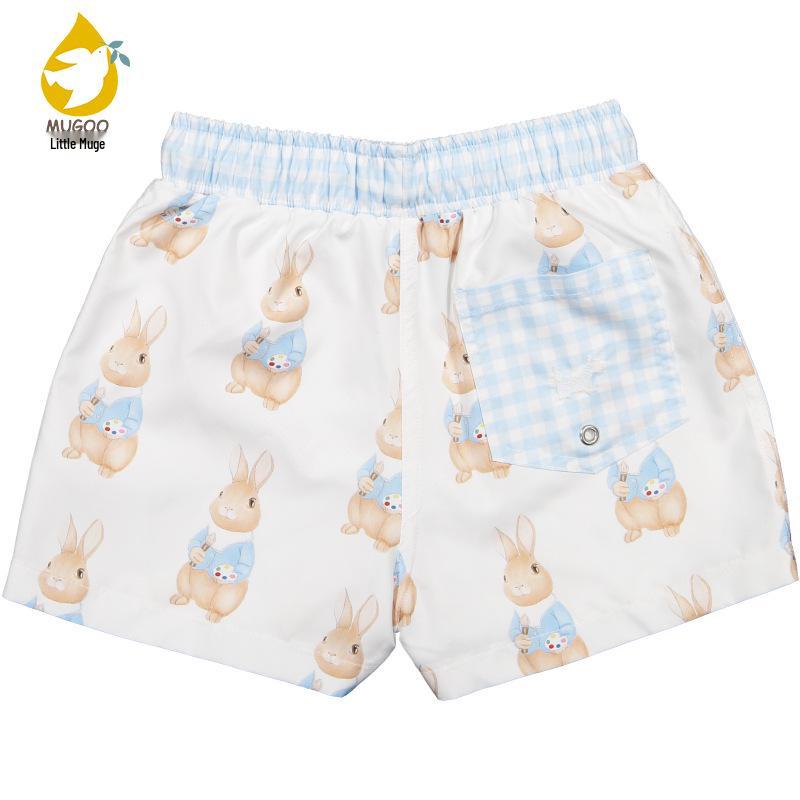 2025 Rabbit Beach One-Piece Swimsuit for Kids: Summer Swimwear for Boys & Girls