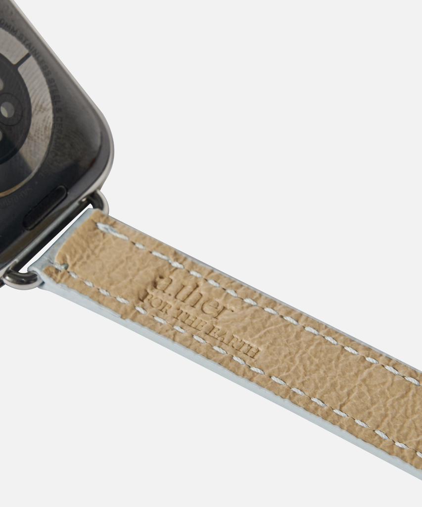 Adeo Apple Watch Double Strap Slim Double Tour Vegan Leather Watch Strap Sky Blanc (A Type)