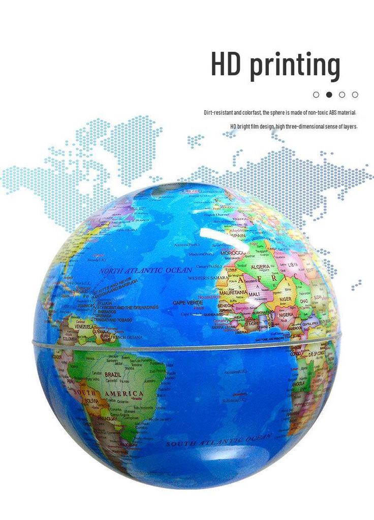 6-Inch Self-Rotating Magnetic Levitating Globe: Luminous Home Decor Gift
