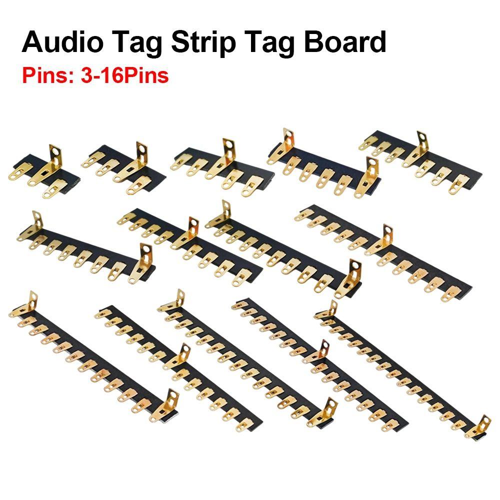 1Pcs G10 FR4 Bakelite Audio Tag Strip Board 3-16Pins HiFi DIY Solder Strip Wiring Solder Board