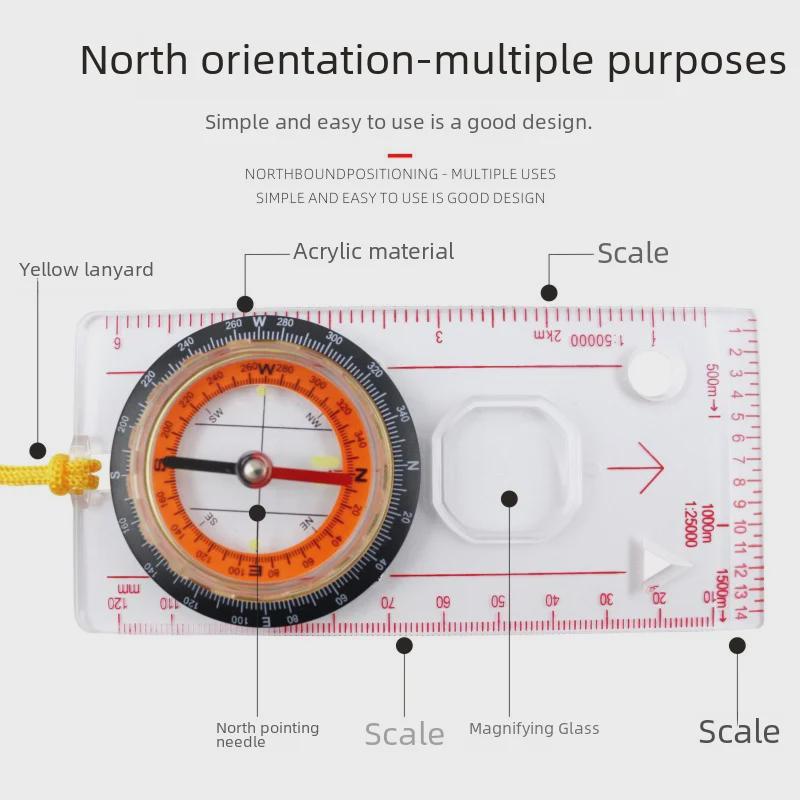 DC45-5C Outdoor Camping Map Compass with Ruler Scale