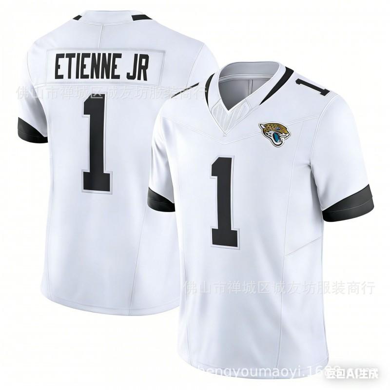 Mens Embroidered Rugby Jersey Jaguar 1 Black Etienne 3rd Gen Sports Shirt